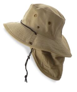 Bonnie Hat Bush with Neck Flaps - Brown