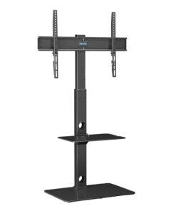 Bontec 2 Tier Universal Floor TV Stand 30-70" Tempered Glass Vesa 600x400mm