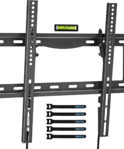 Bontec 26-65" TV Tilt Slim Wall Mount Bracket 55kg with Level & Cable Ties