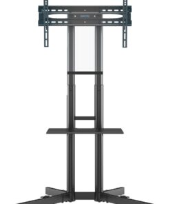 Bontec Mobile TV Trolley Wheel Shelf Stand 32-85" Height adjustable 60Kg