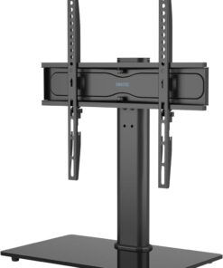 Bontec Swivel Tabletop TV Stand with Bracket 26-55" Tempered Glass Base