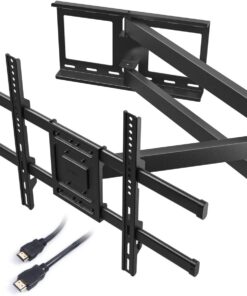 Bontec TV Wall Mount 75" Bracket Long Articulated Arm HDMI & Spirit level