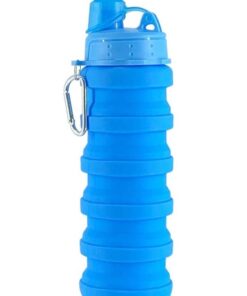 Boo 500ml Collapsible Silicone Travel Water Bottle - Blue