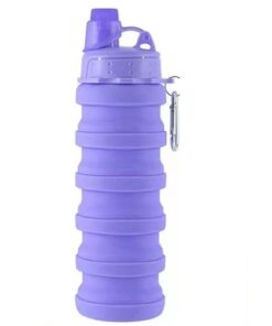 Boo 500ml Collapsible Silicone Travel Water Bottle - Purple