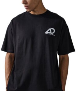 boohooMAN - Men's Active Athletic Dept Oversized T-shirt - Black - L