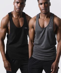 boohooMAN - Men's Active Gym 2 Pack Gym Regular Fit Racer Vests - Multi - XS