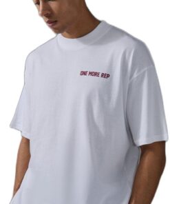 boohooMAN - Men's Active One More Rep Oversized T-shirt - White - L