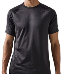 boohooMAN - Men's Active Performance Pro Raglan Gym T-shirt - Black - XS