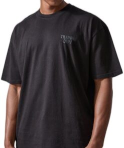boohooMAN - Men's Active Training Dept Oversized Embossed T-shirt - Black - M