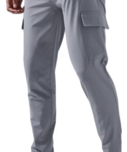 boohooMAN - Men's Active Training Dept Stretch Woven Cargo Jogger - Grey - M