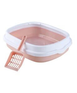 BossHygienic Anti-Splash Semi Closed Detachable Cat Litter Tray With Shovel