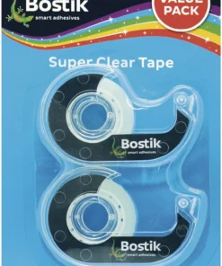 Bostik Super Clear Tape Dispenser Value Pack