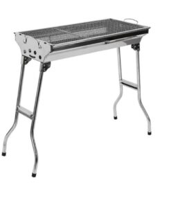 Braai BBQ Portable Stainless Steel BBQ Charcoal Non-stick New