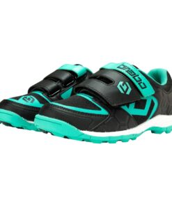 Brabo - Junior Velcro Hockey Boots Black/Turquoise - UK 4