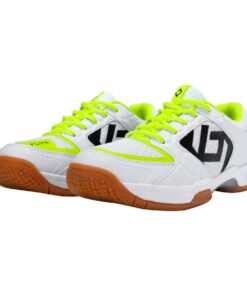 Brabo - Tribute Indoor Hockey Boots - White and Yellow - UK 6