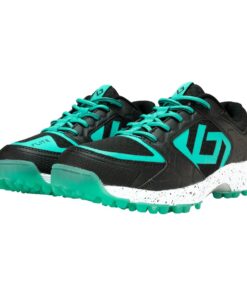Brabo - Tribute Outdoor Hockey Boots Black/Turquoise - UK 2.5