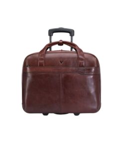 Brando - 17" Leather Laptop Trolley Bag