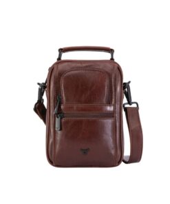 Brando - Gent's Leather Bag with Top Handle