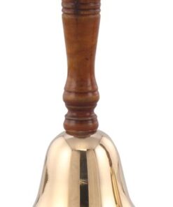 Brass Hand Bell with Wooden Handle - Large