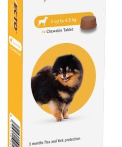Bravecto Chewable Tick & Flea Tablet for Dogs - 2-4.5kg (1 Chew)