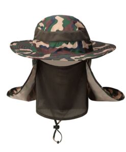 Breathable Wide Brim UV Protection Sun Hat - Army Green