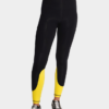 Breeth Premium Cotton Leggings Extra Long Leg Length Black & Yellow - UK 14