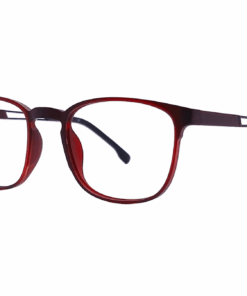 Brentoni Reading Glasses Crystal Purple with Shiny Tartan Temples - +1.00