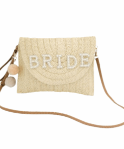 Bride Beach Shoulder Straw Bag Wallet Women's Purse Wedding Honeymoon Bag