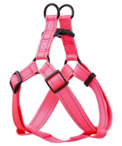 Bright Nylon Dog Harness - Pink - S
