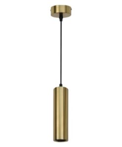 Bright Star Lighting 1 Light Tube Pendant Satin Brass 50 W