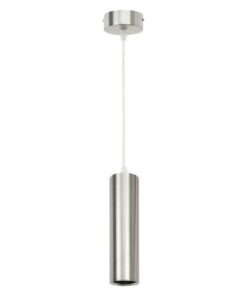 Bright Star Lighting 1 Light Tube Pendant Satin Chrome 50 W