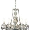 Bright Star Lighting - 6 Light Crystal Chandelier - Silver