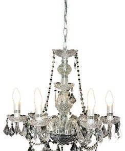 Bright Star Lighting - 6 Light Crystal Chandelier - Silver