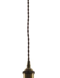 Bright Star Lighting Antique Brass Pendant with Amber Glass