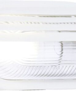 Bright Star Lighting - Outdoor Oval PVC Bulkhead with Slatted Eyelid - White