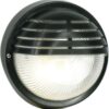 Bright Star Lighting - Outdoor Round PVC Bulkhead with Slatted Eyelid - Black