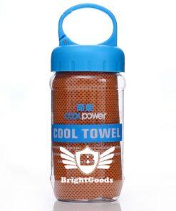 Brightgoods Sport Cooling Towel with Bottle - deep orange