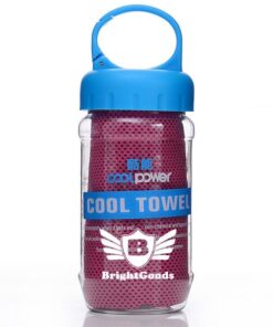 Brightgoods Sport Cooling Towel with Bottle - rose red