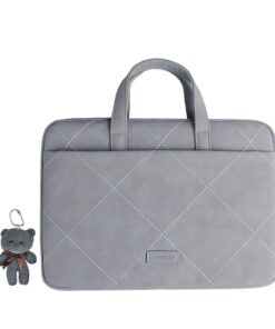 Brinch PU laptop with Bear (15.6inch) - Lite Grey