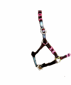 Brown Ava Pink Leather Halter/Headcollar - S