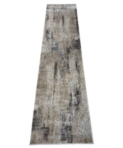 Brown Beige Modern Contemporary Turkish Runner Rug - 300 x 80 cm