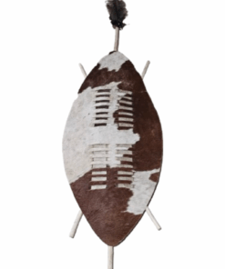 Brown, Black Leather Wall Mount Oblong cm Ornaments