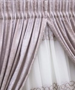 Brown Stone Pleated Curtain