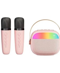 BT Microphone Portable Colorful LED With Bluetooth Bass Speaker