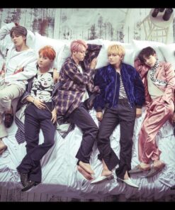BTS - Group Bed Poster with Black Frame