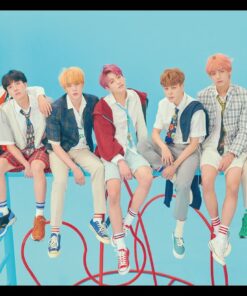 BTS - Group Blue Poster with Black Frame