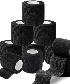 Bulk Cohesive Bandages for Injuries - 50mm x 4.5m - 24 X Black
