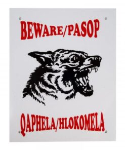 Bulk Pack 2 x Complete Beware Alsation Warning Sign