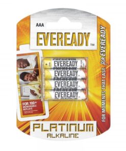 Bulk Pack 4 x Eveready Platinum Alkaline Battery LR03 AAA 4 Pack