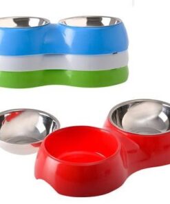 Bulk Pack 5x Pet Dog/Cat Bowl Pl+S/S 12cm Double